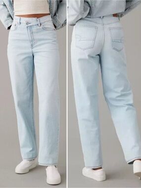 American Eagle Highest Rise Crossover Baggy Straight Jeans
